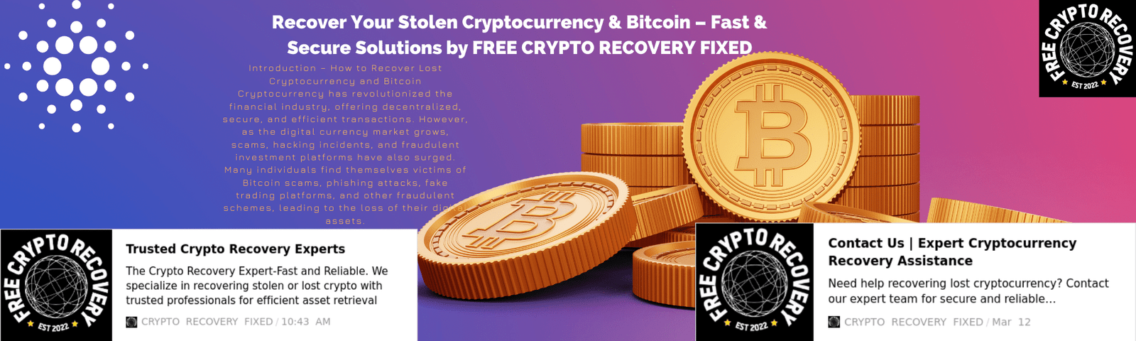 Professional Stolen Cryptocurrency Recovery Service